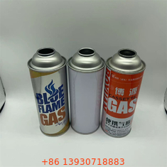 カスタマイズされたロゴとカスタマイズされたデザインの直壁ブタンガス容器