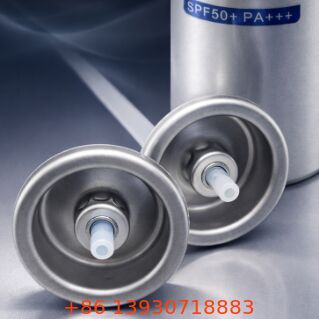 ローション製剤用、制御された吐出が可能な日焼け止めポンプバルブ、ブリキとプラスチック製