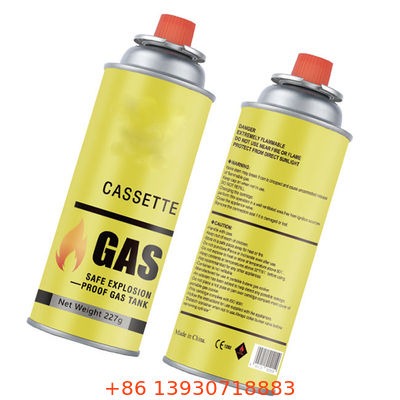 キャンプ、ピクニック、卓上調理用の赤いキャップ付きブタンガスストーブエアゾールバルブ