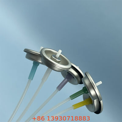 精密な投与量のための調整可能なスプレー率とカスタマイズ可能なアクチュエータカラーを備えた1インチメーター付きエアゾールバルブ